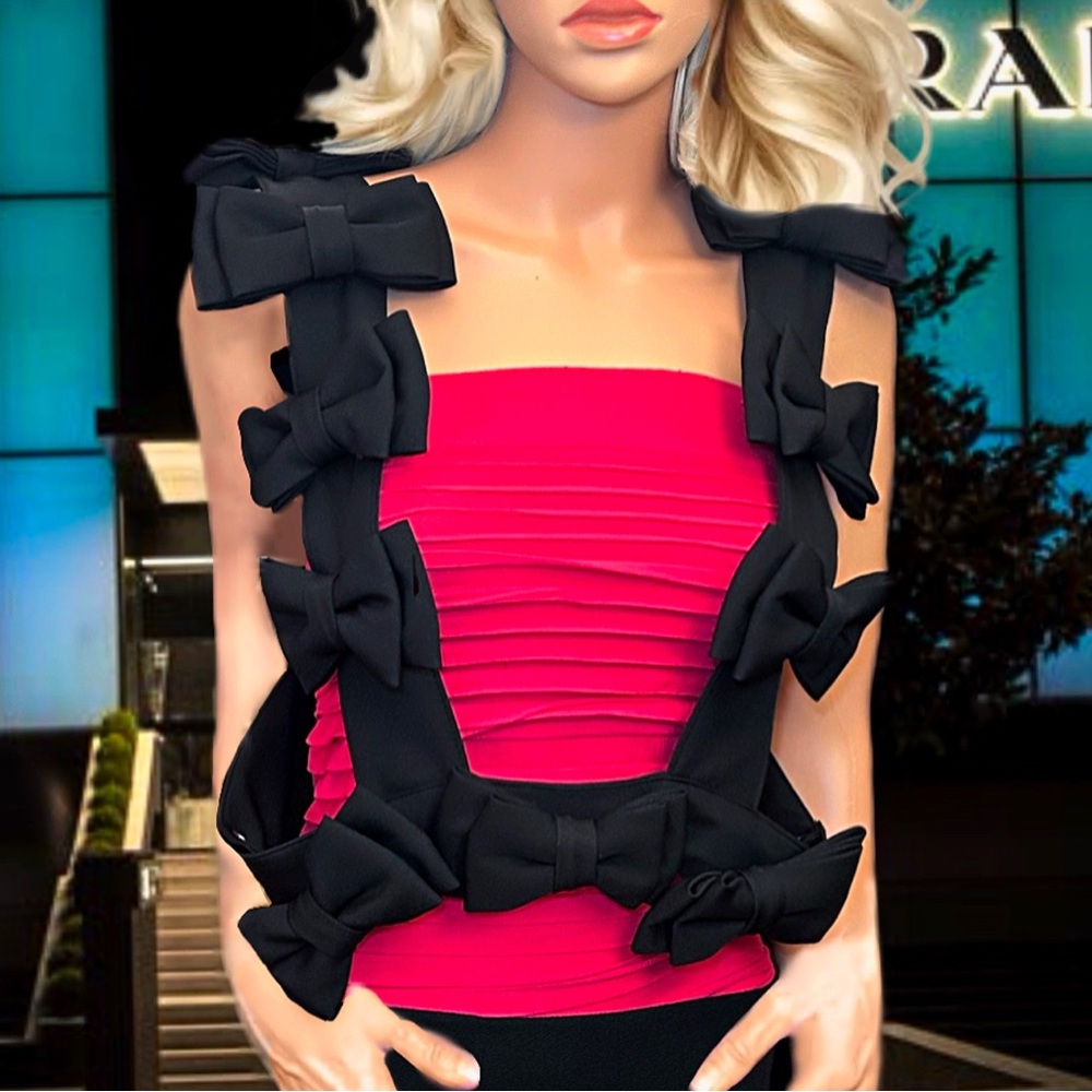 BowTie Ribbon Suspenders/ Harness